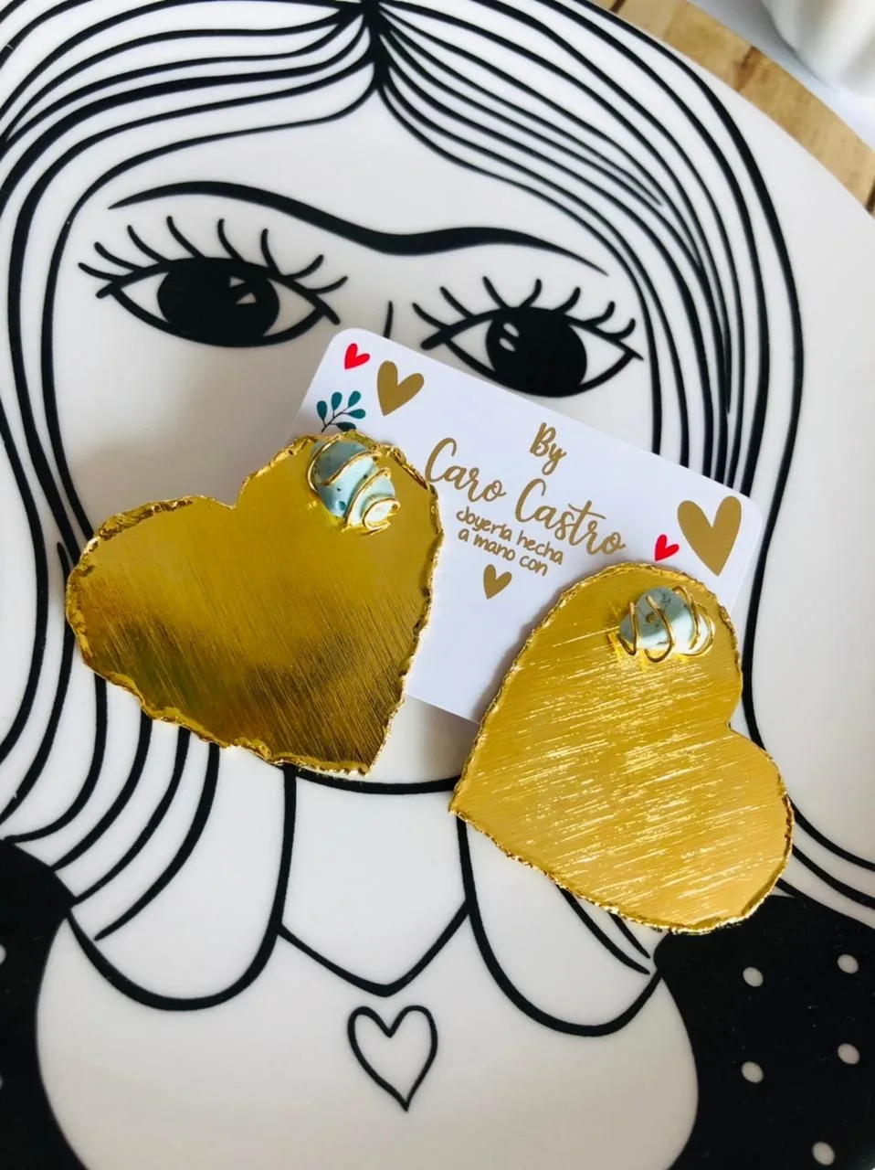 Maxi Aretes Corazón Lisos