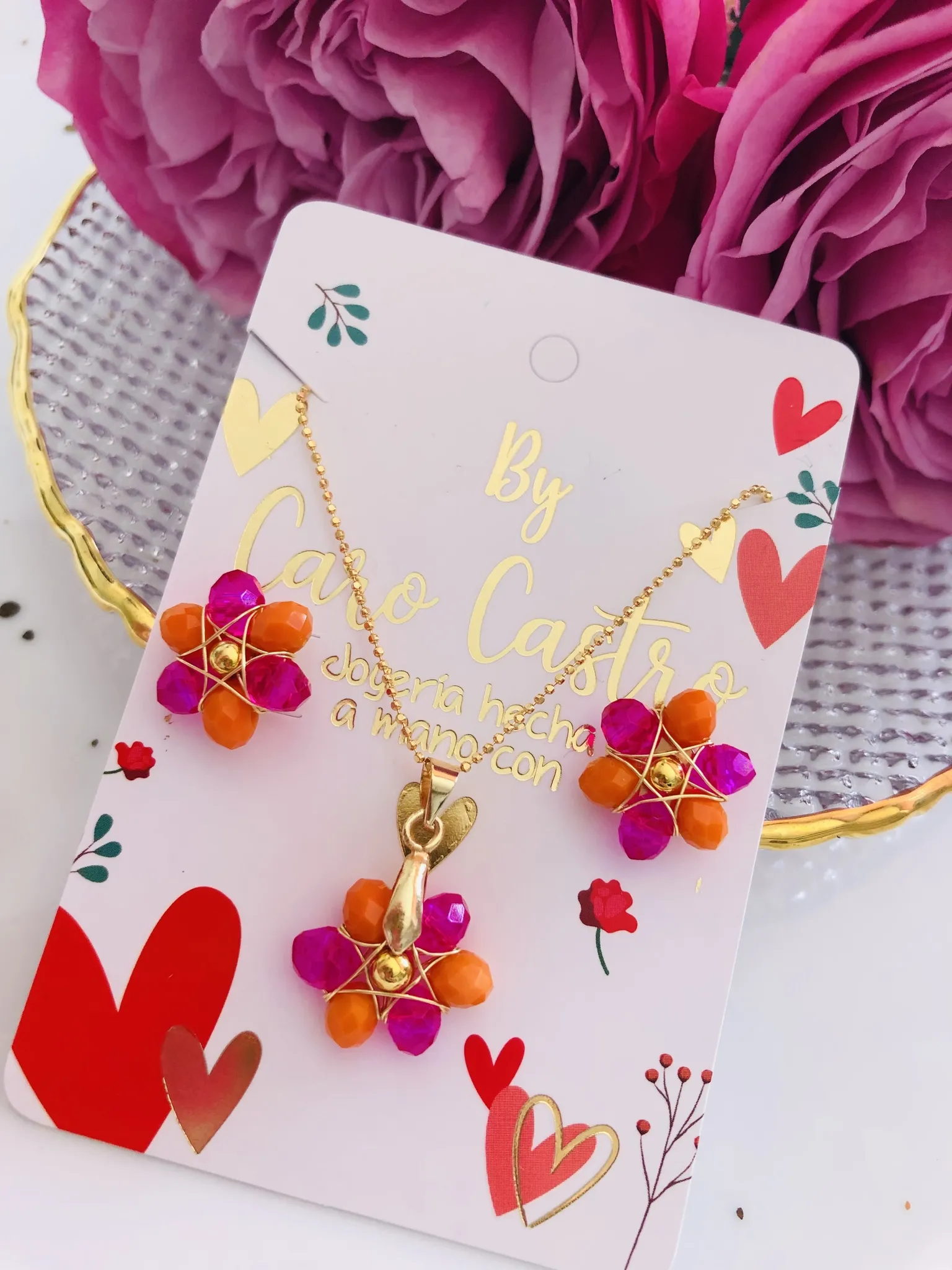 Juego de Flor en Cristal 2