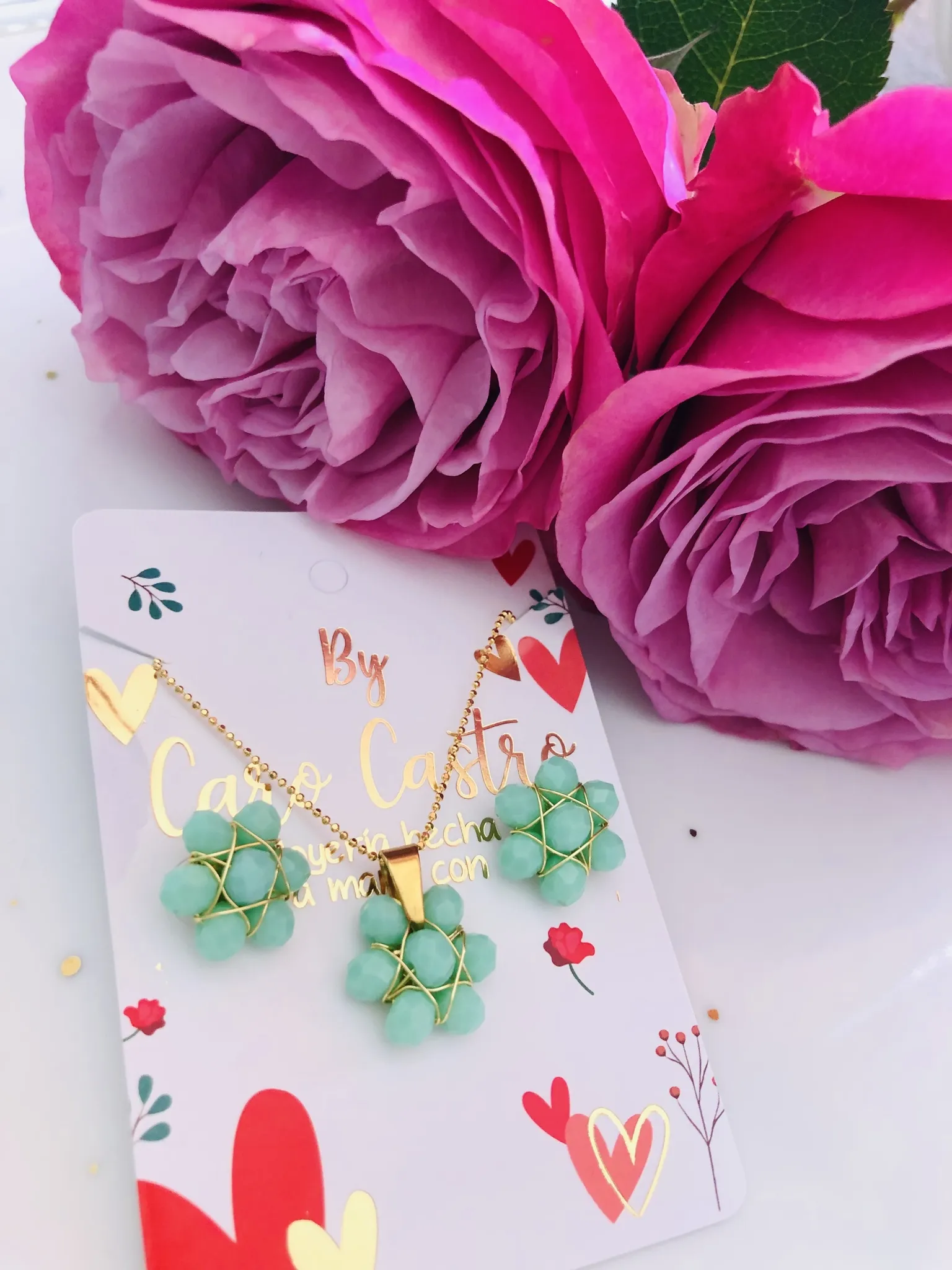 Juego de Flor en Cristal 4