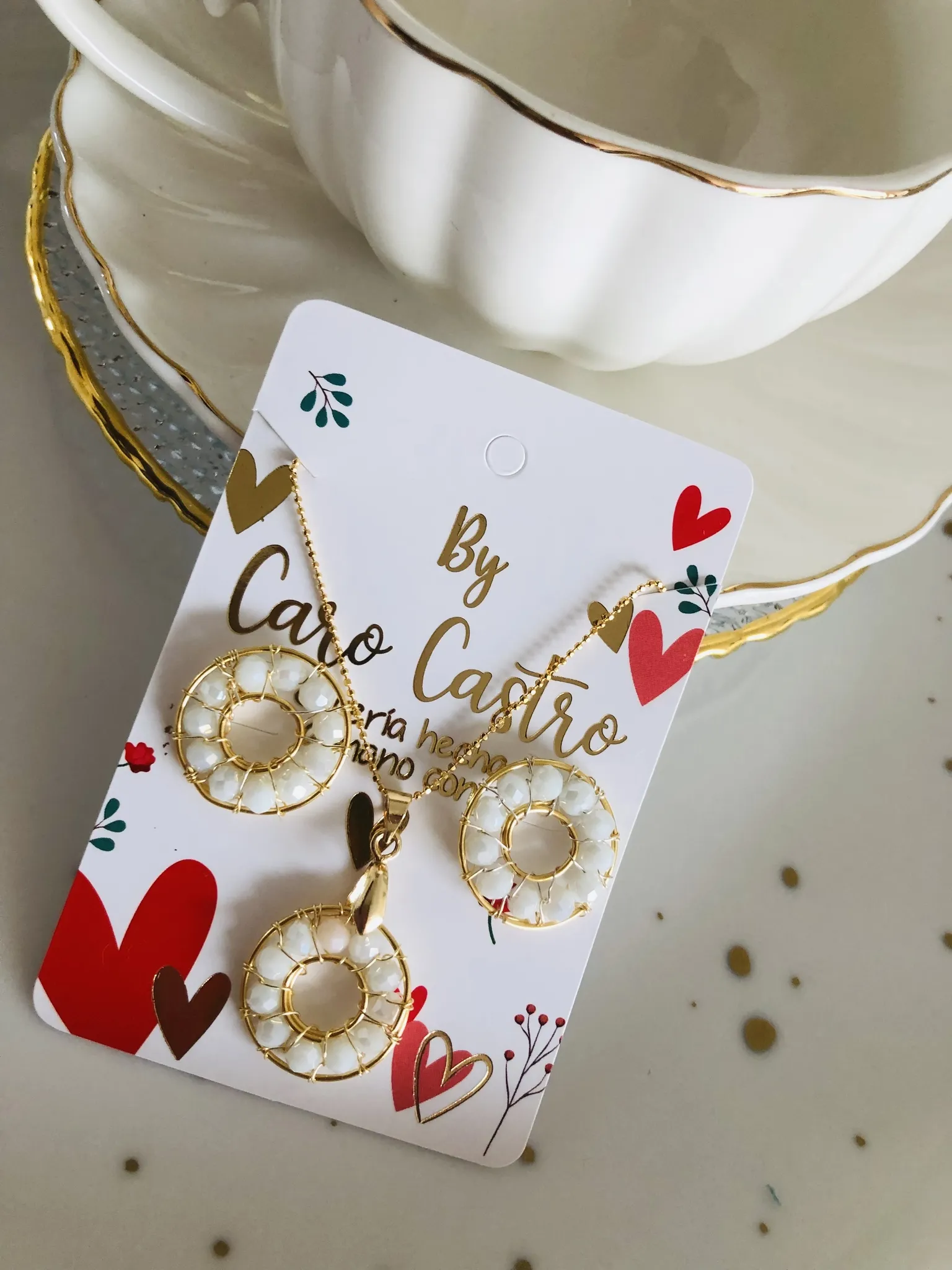 Juego Dijes y Aretes Donas 2