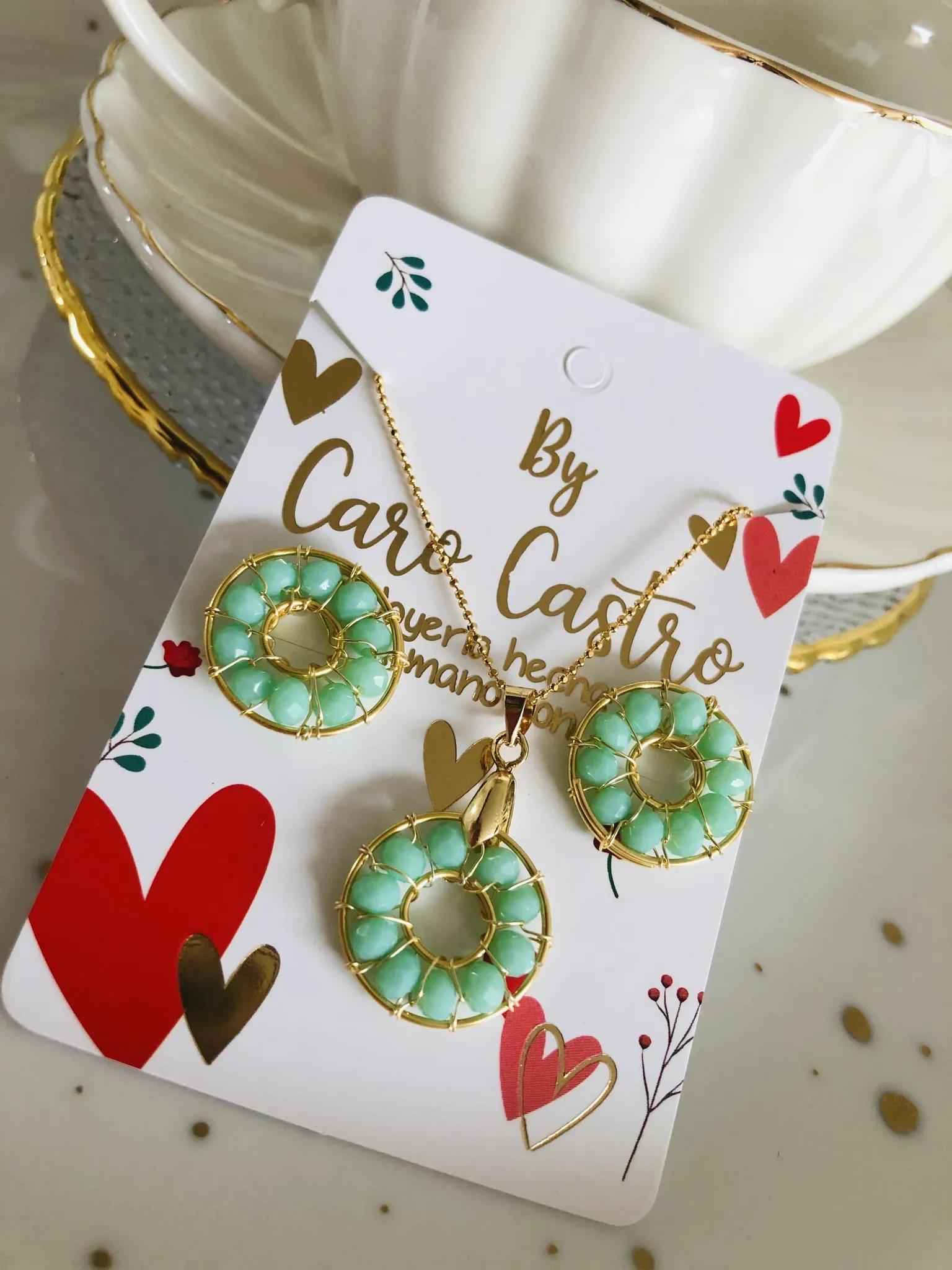 Juego Dijes y Aretes Donas 3