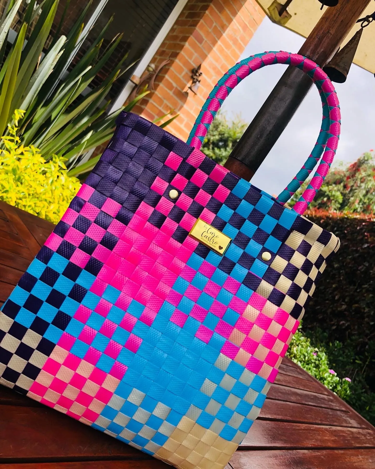 Canasto en Suncho multicolor