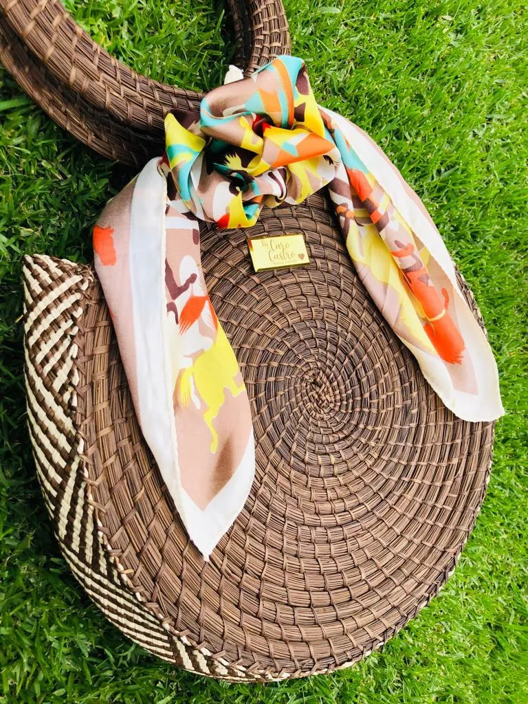 Cartera Tejida Cafe Redonda 3