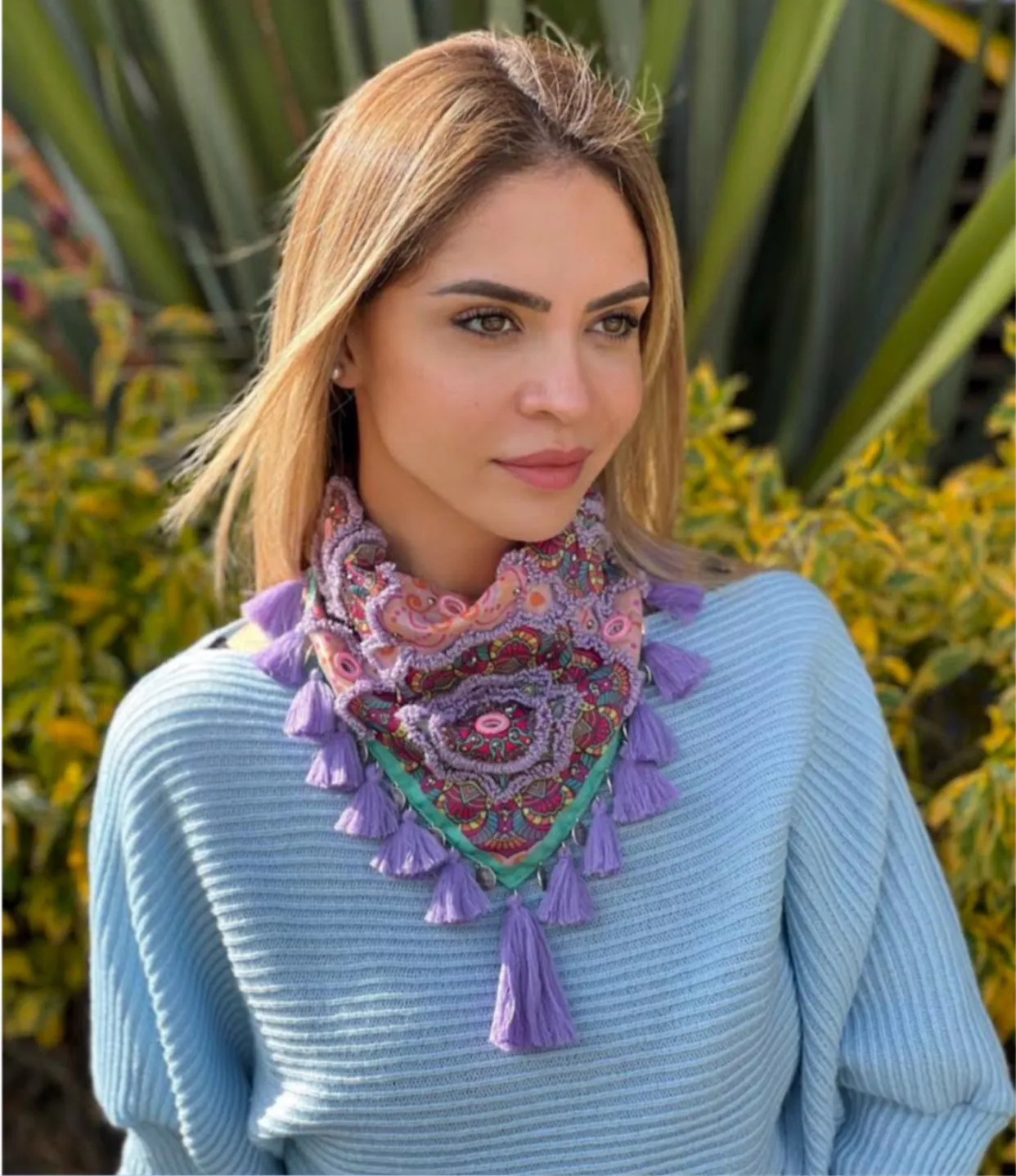 Pañoleta Mandalas Lila 2