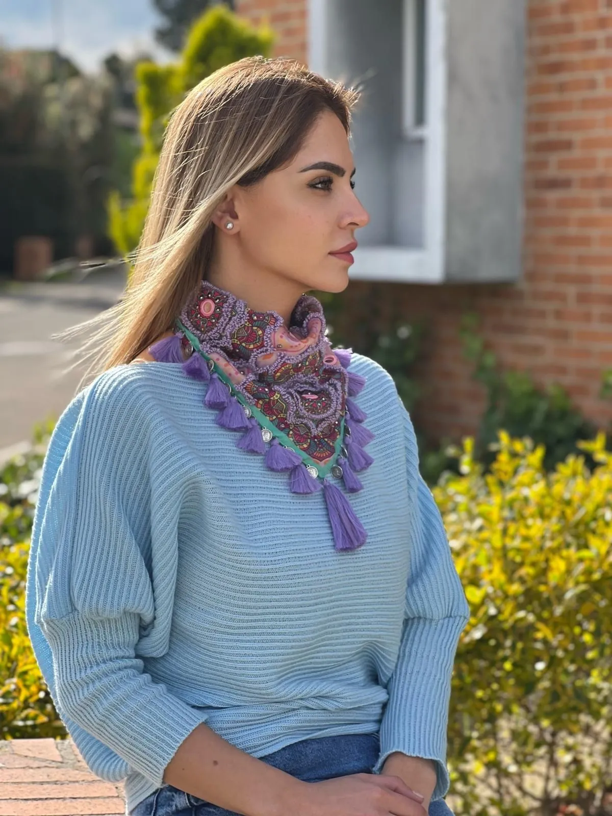 Pañoleta Mandalas Lila 4