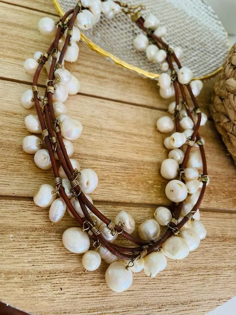 Collar Realeza Ramilletes de Perlas 2