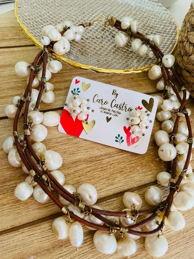 Collar Realeza Ramilletes de Perlas 3