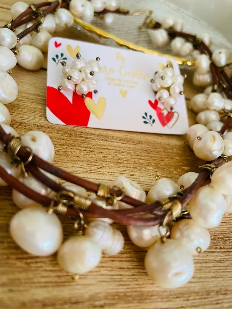 Collar Realeza Ramilletes de Perlas 4