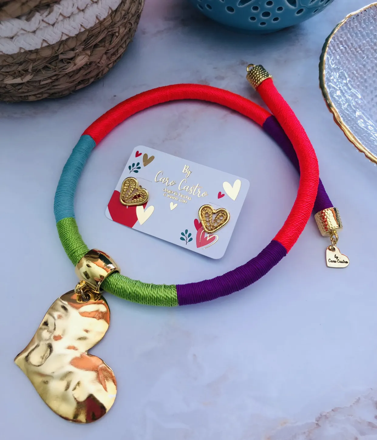 Collar Arcoiris Corazón