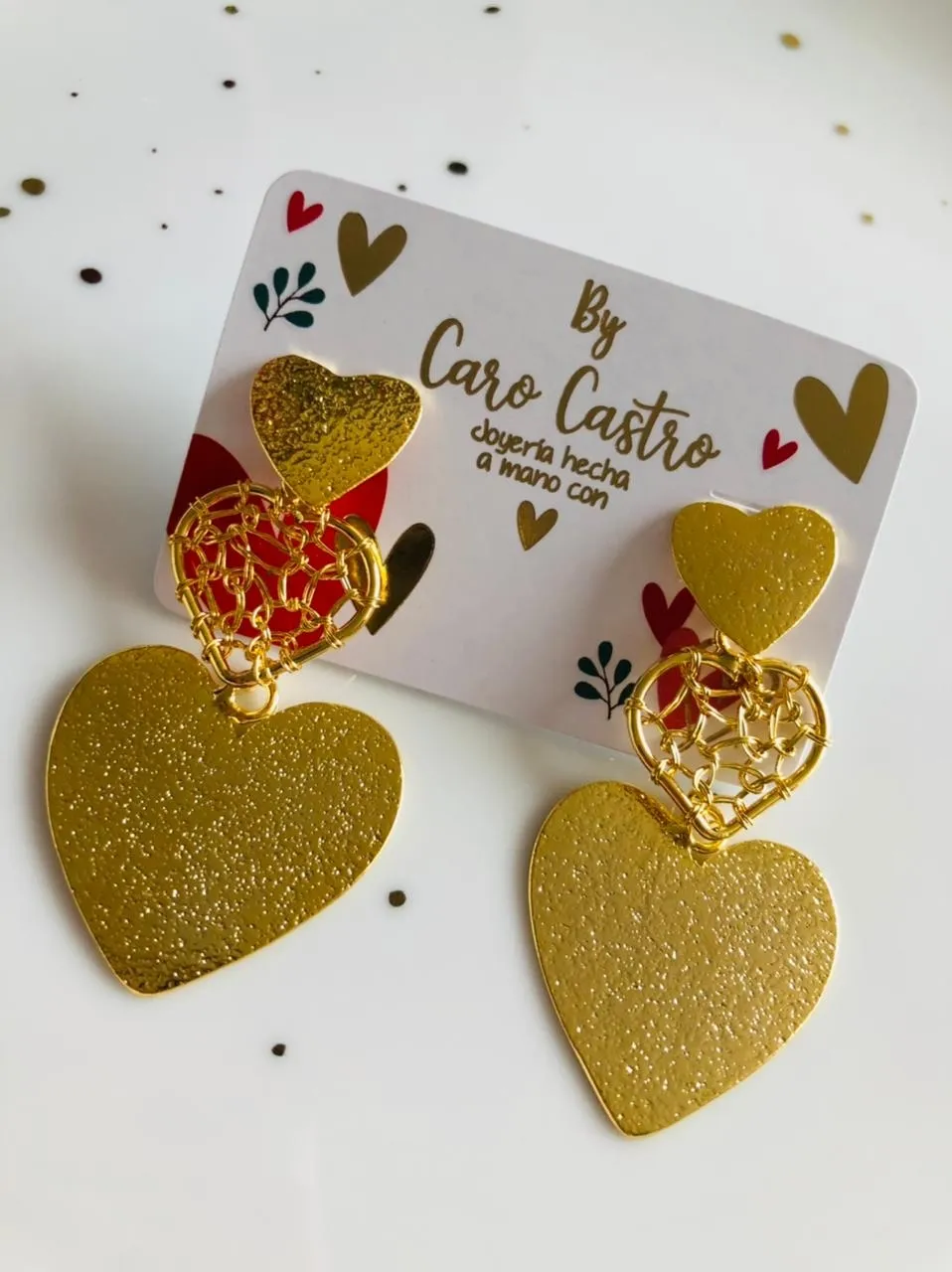 Aretes Triple Corazón