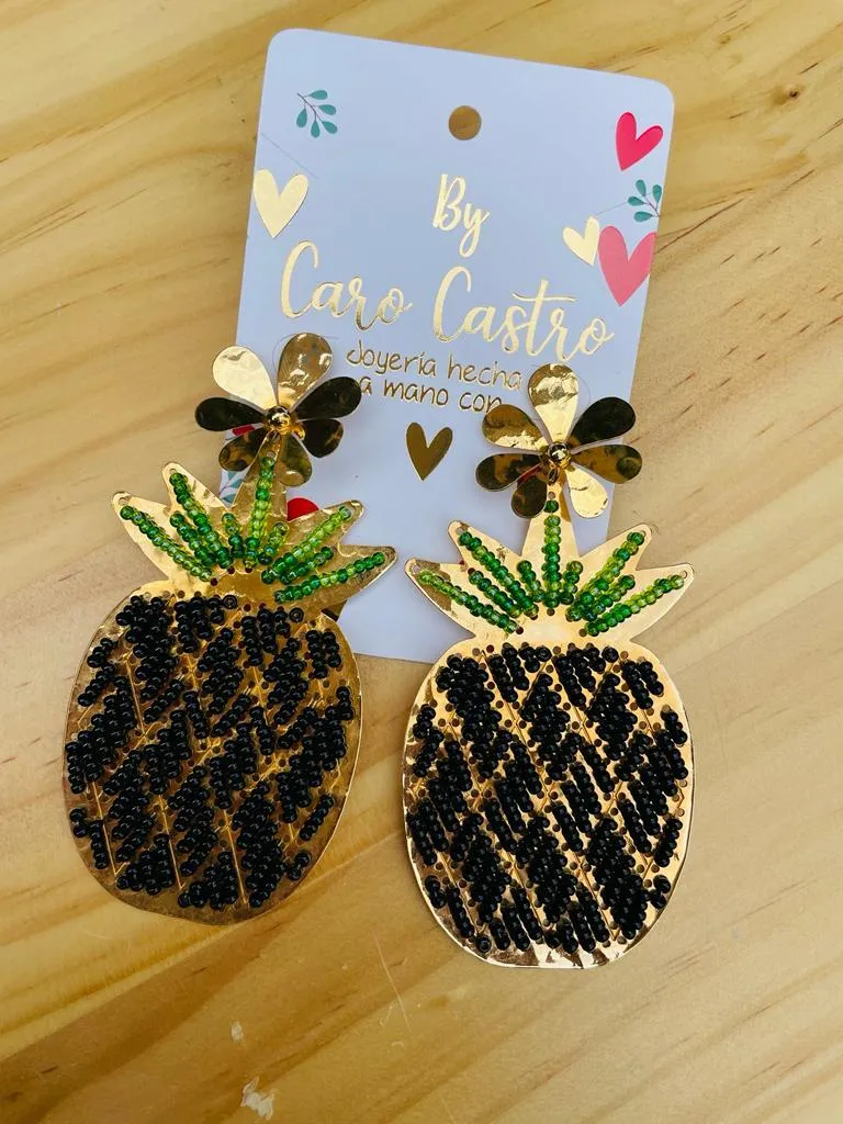 Aretes Piñas en Bronce