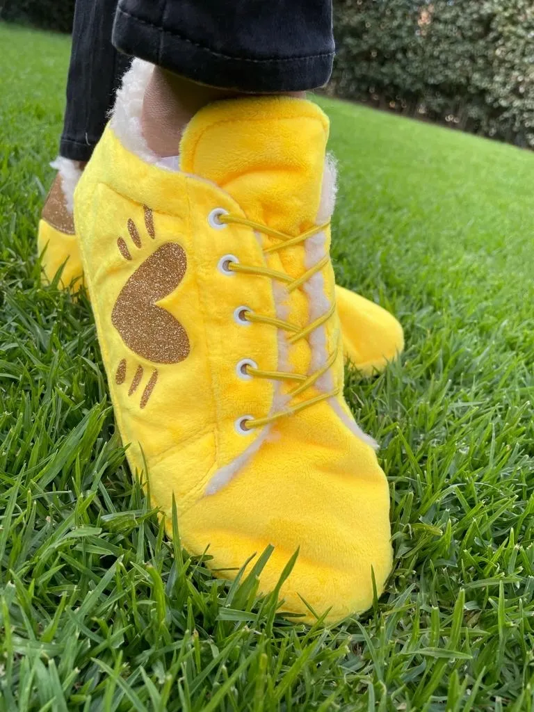 Babuchas Tennis Amarillas con Corazón Escarchado 3