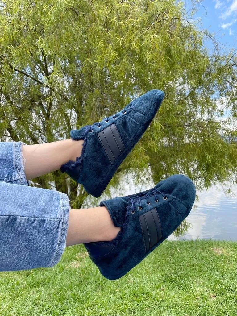 Babuchas Tennis Azul Oscuro