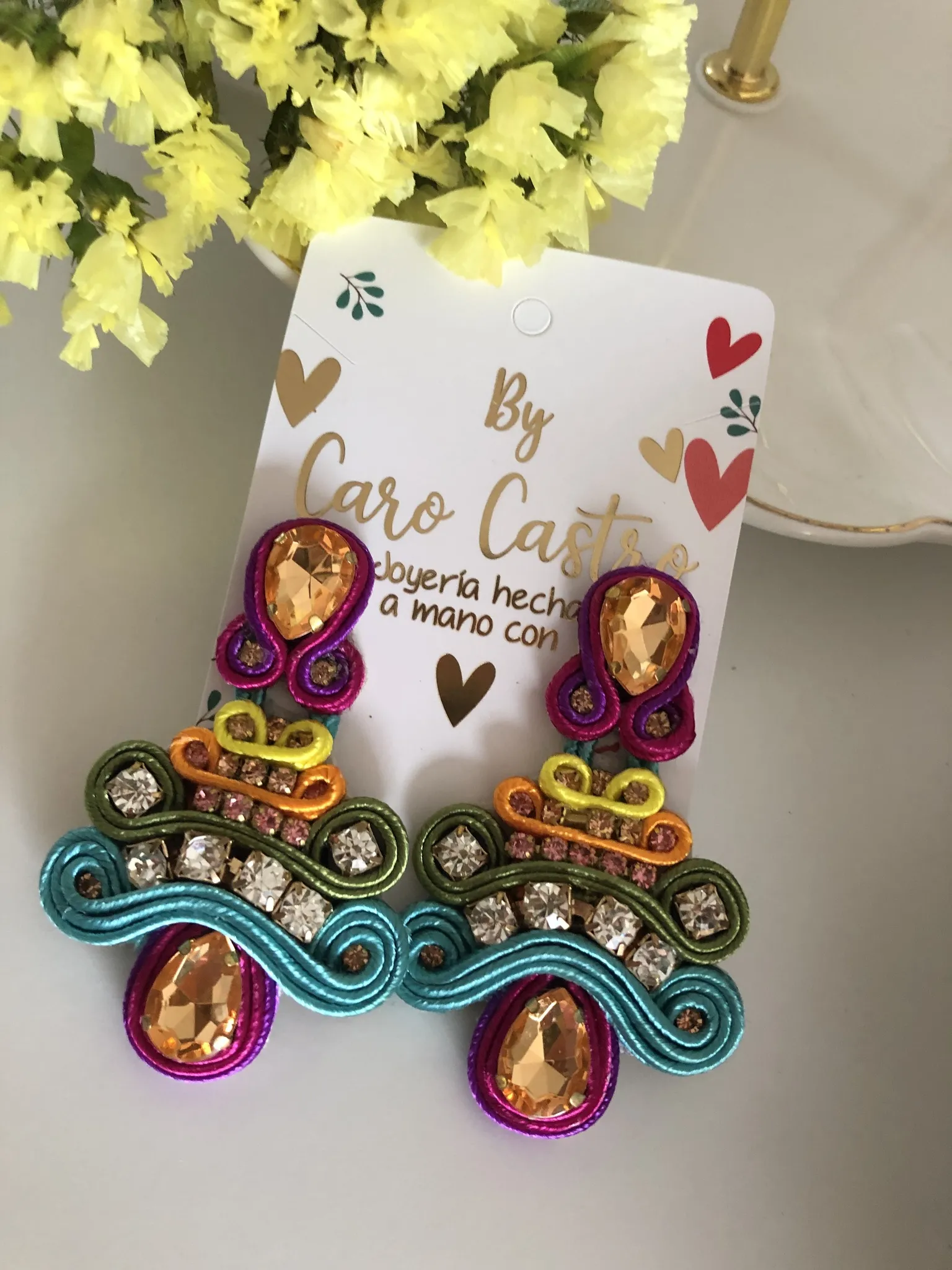 Aretes Multicolor Soutache