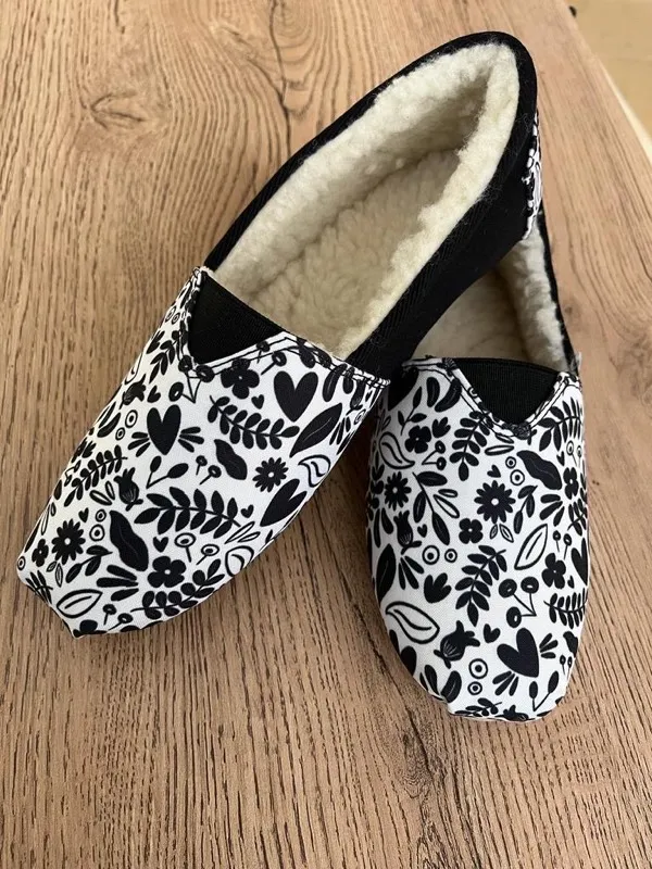 Alpargatas Mi Corazón Auténtico Blanco y Negro