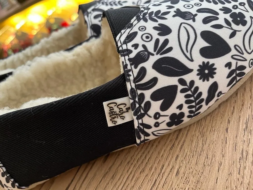 Alpargatas Mi Corazón Auténtico Blanco y Negro 4