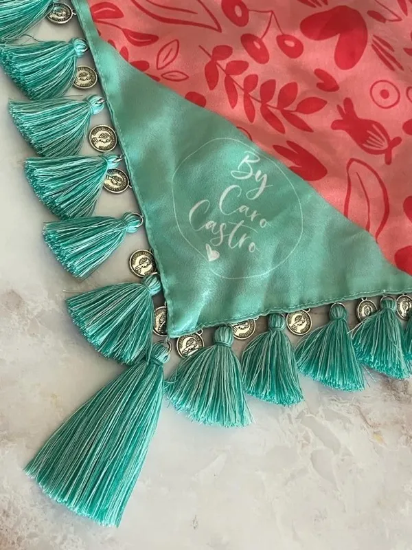 Pañoleta Corazón de Melón Bordada  3